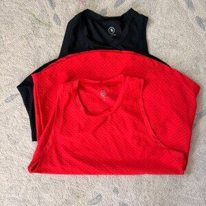 Addison Bay Women’s small Active Mesh Everyday Tank in poppy and black BUNDLE!